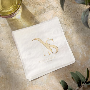 Modern Minimaal   Trouw Monogram Servetten