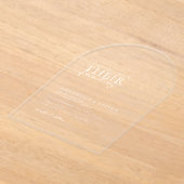 Modern, Minimaal, Trouwen Acryl Uitnodigingen (Laagn)