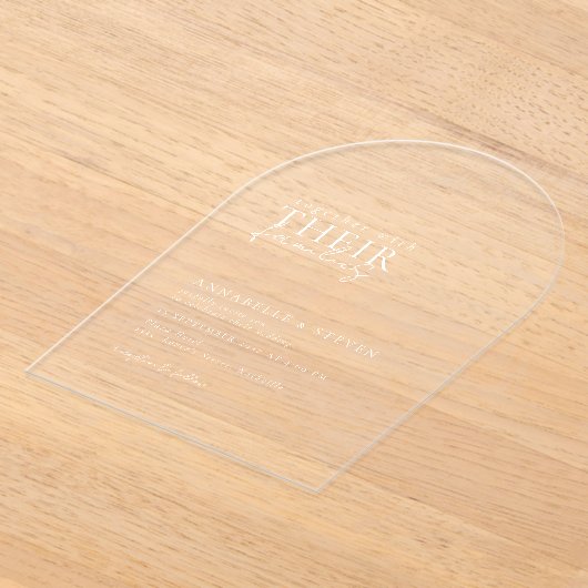 Modern, Minimaal, Trouwen Acryl Uitnodigingen (Laagn)