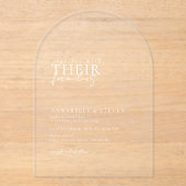 Modern, Minimaal, Trouwen Acryl Uitnodigingen (Voorkant)