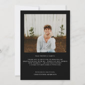 Modern Minimaal Twee Foto Afstuderen Bedankkaart (Achterkant)