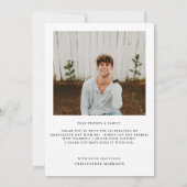 Modern Minimaal Twee Foto Afstuderen Bedankkaart (Achterkant)