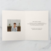 Modern Minimaal Twee Foto Beige Afstuderen Bedankkaart (Binnen)