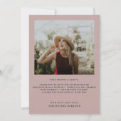 Modern Minimaal Twee Foto Handgeschreven Afstudere Bedankkaart (Achterkant)