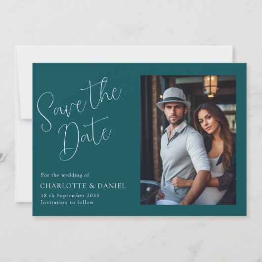 Modern, Minimaal, Typografie, 1 foto Kaart (Voorkant)