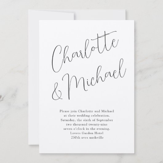 Modern, Minimaal, Typografie - Kaart (Voorkant)