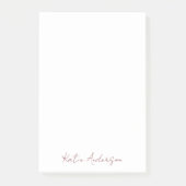 Modern Minimaal Typografie Script Maroon Post-it® Notes (Voorkant)