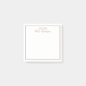 Modern Minimaal Typografie Script Maroon Post-it® Notes (Voorkant)