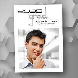 Modern minimaal uniek High Tech Photo Afstuderen Aankondiging