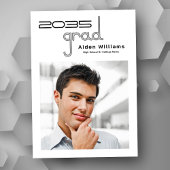 Modern minimaal uniek High Tech Photo Afstuderen Aankondiging