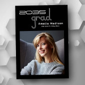 Modern minimaal uniek High Tech Photo Afstuderen Aankondiging