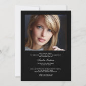 Modern minimaal uniek High Tech Photo Afstuderen Aankondiging (Achterkant)