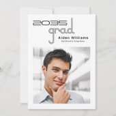 Modern minimaal uniek High Tech Photo Afstuderen Aankondiging (Voorkant)