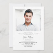 Modern minimaal uniek High Tech Photo Afstuderen Aankondiging (Achterkant)