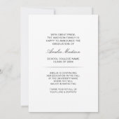 Modern minimaal uniek inktscript Afstuderen 3 foto Aankondiging (Achterkant)