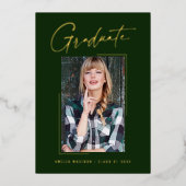 Modern minimaal uniek inktscript Afstuderen Kaart (Voorkant)