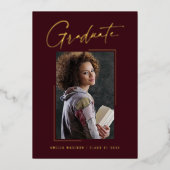 Modern minimaal uniek inktscript Afstuderen Kaart (Voorkant)