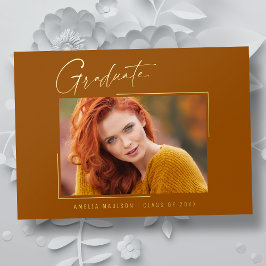 Modern minimaal uniek inktscript Afstuderen Kaart