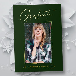 Modern minimaal uniek inktscript Afstuderen Kaart