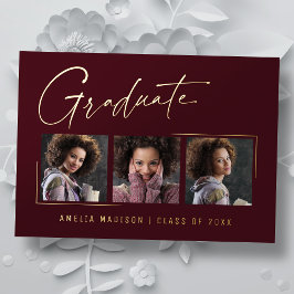 Modern minimaal uniek inktscript Afstuderen Kaart