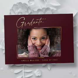 Modern minimaal uniek inktscript Afstuderen Kaart