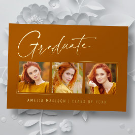 Modern minimaal uniek inktscript Afstuderen Kaart