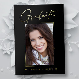 Modern minimaal uniek inktscript Afstuderen Kaart