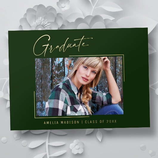 Modern minimaal uniek inktscript Afstuderen Kaart