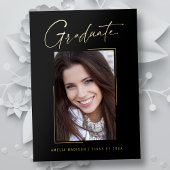 Modern minimaal uniek inktscript Afstuderen Kaart