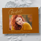 Modern minimaal uniek inktscript Afstuderen Kaart