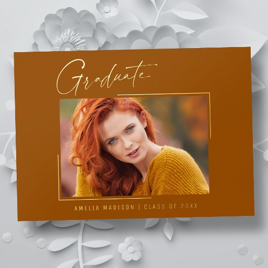 Modern minimaal uniek inktscript Afstuderen Kaart