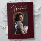 Modern minimaal uniek inktscript Afstuderen Kaart