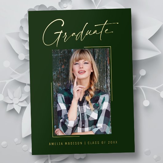 Modern minimaal uniek inktscript Afstuderen Kaart