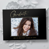 Modern minimaal uniek inktscript Afstuderen Kaart