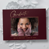 Modern minimaal uniek inktscript Afstuderen Kaart