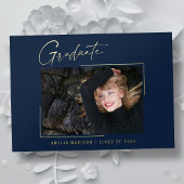 Modern minimaal uniek inktscript Afstuderen Kaart