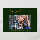 Modern minimaal uniek inktscript Afstuderen Kaart (Voorkant)