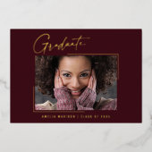 Modern minimaal uniek inktscript Afstuderen Kaart (Voorkant)