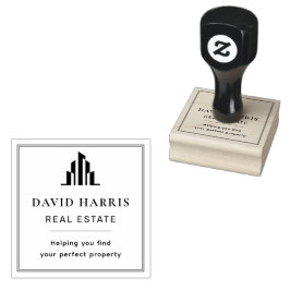 Modern Minimaal Vastgoed Agent| | Koperen Luxe  Rubberstempel