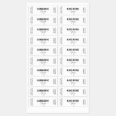 Modern Minimaal Verticaal Kaars Wit Ding Label (Vel)