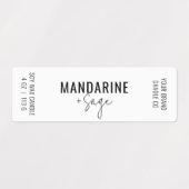 Modern Minimaal Verticaal Kaars Wit Ding Label (Design 1)
