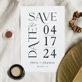 Modern minimaal vet Bewaar de datum Typografisch Save The Date