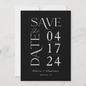 Modern minimaal vet Bewaar de datum Typografisch Save The Date (Voorkant)