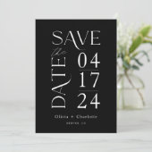 Modern minimaal vet Bewaar de datum Typografisch Save The Date (Staand voorkant)