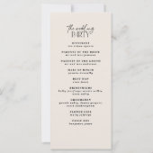 Modern minimaal vet grafisch zwart & wit bruiloft (Achterkant)