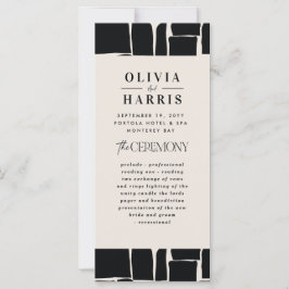 Modern minimaal vet grafisch zwart & wit bruiloft