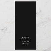 Modern minimaal vet kalligrafie bruiloft diner menu (Achterkant)