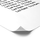 Modern minimaal vet script bruiloft zitgrafiek poster (Hoek)