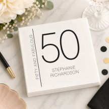 Modern Minimaal Vijftig en Fabulous 50ste Verjaard