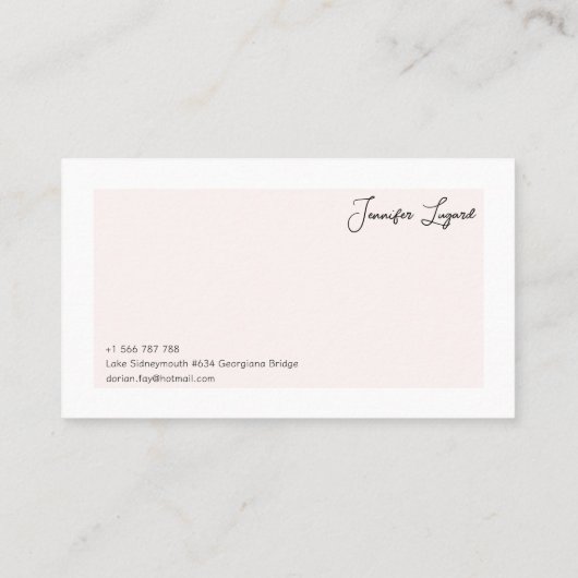 Modern minimaal Visitekaartje (Achterkant)